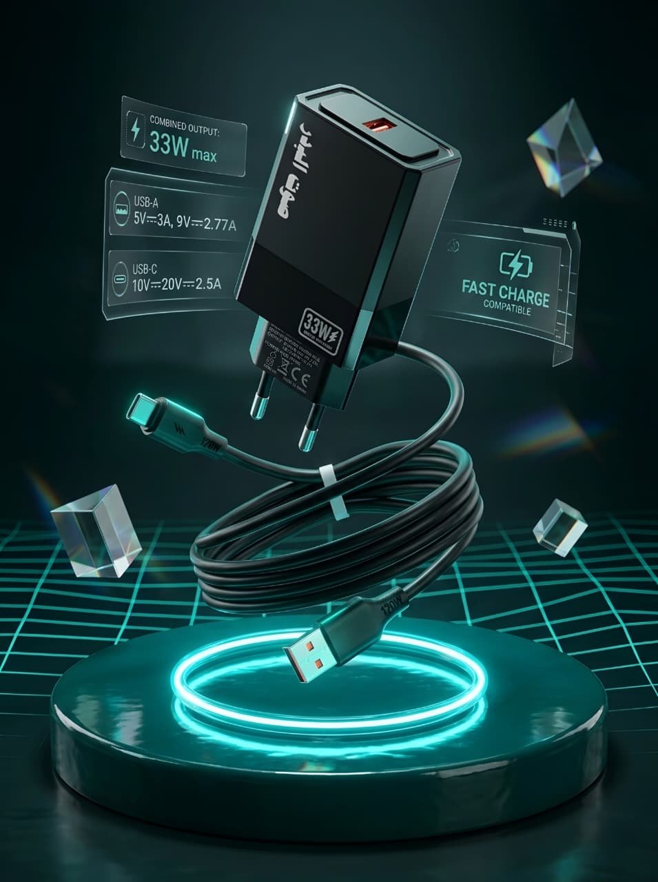 33W Super Fast Charging Adapter with Type-C Cable - Image 7