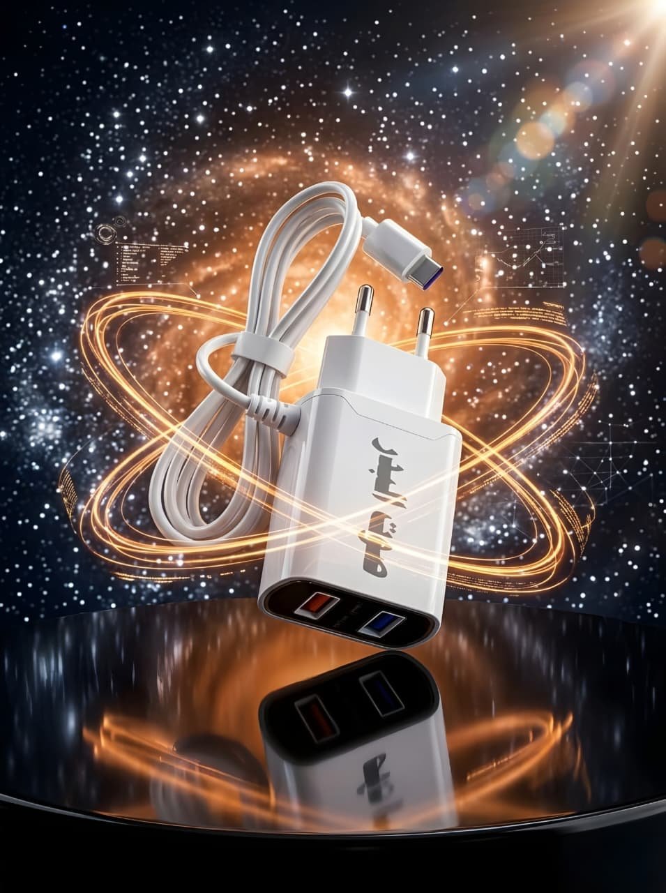 Sout-Ul-Badar Chakar Azam Dual Port Travel Charger - Image 7