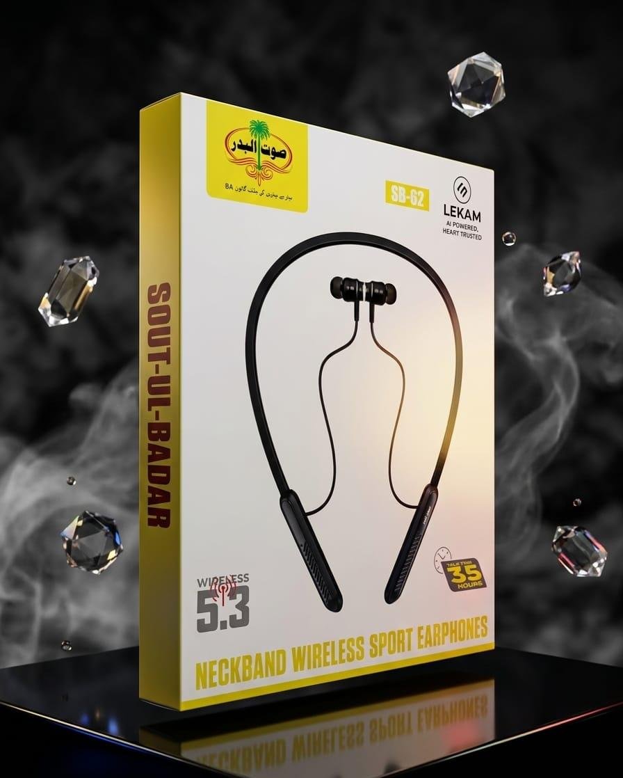 Sout-Ul-Badar SB-62 Lekam Wireless Sport Earphones with 35-Hour Playtime - Image 2