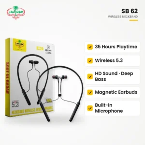 Sout-Ul-Badar SB-62 Lekam Wireless Sport Earphones with 35-Hour Playtime